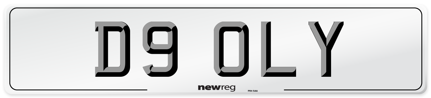 D9 OLY Number Plate from New Reg
